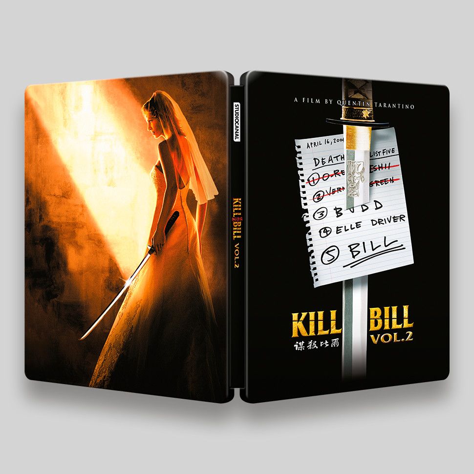 Kill Bill Vol. 1 and 2 Bluray Steelbooks Rogue Four Design