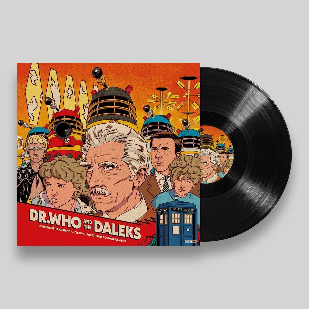 Dr Who And The Daleks Vinyl Collector's Edition cover and vinyl