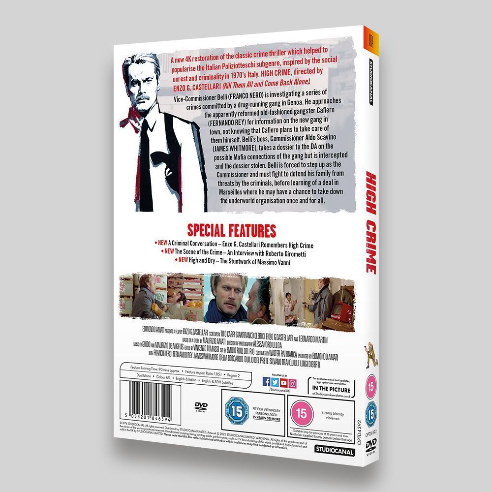 High Crime DVD O-ring Back Packaging