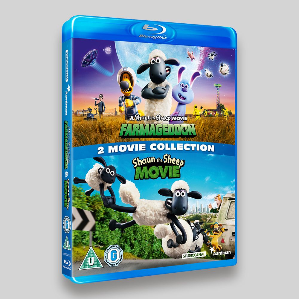 Shaun The Sheep Movie and Farmageddon Blu-ray Packaging