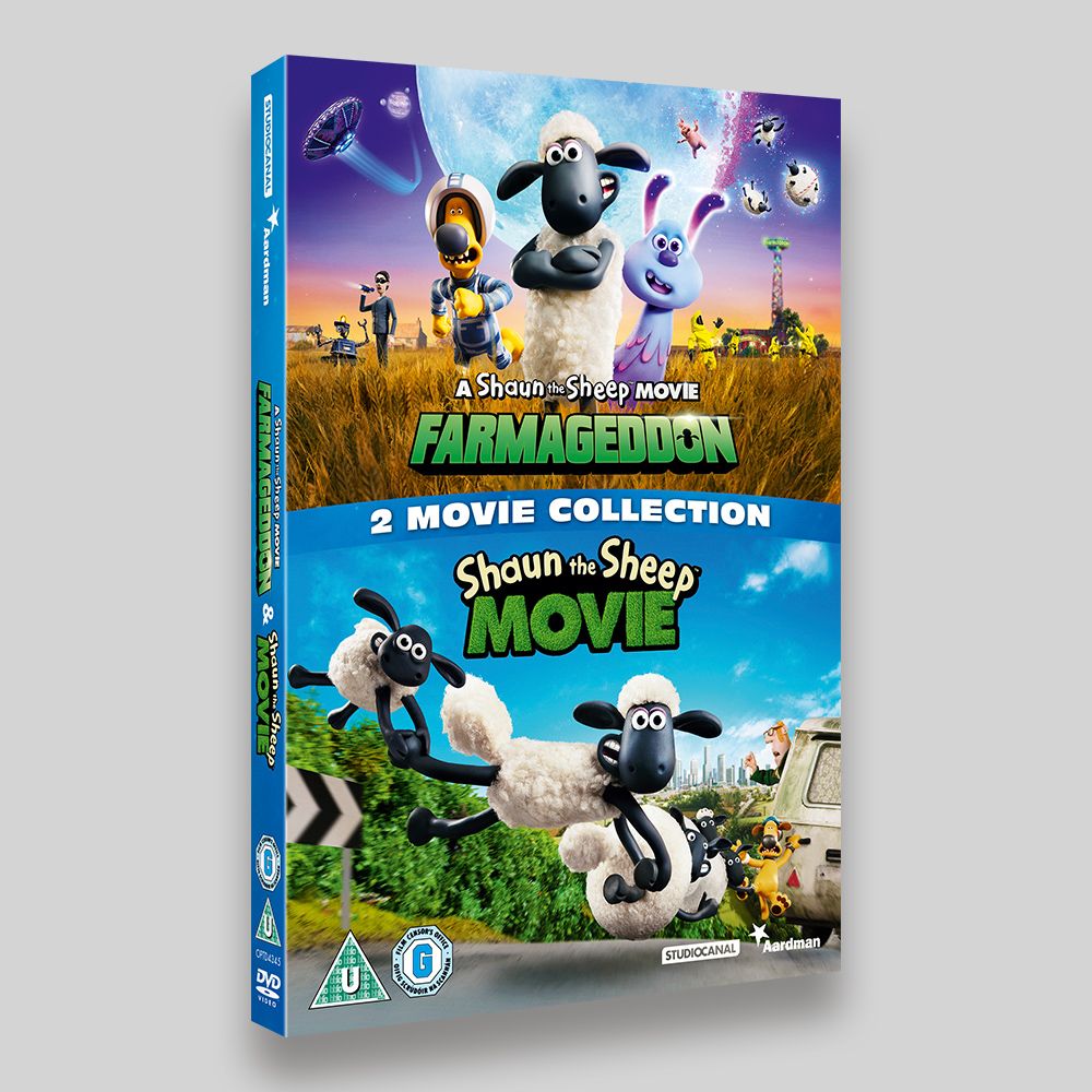 Shaun The Sheep Movie and Farmageddon DVD O-ring Packaging